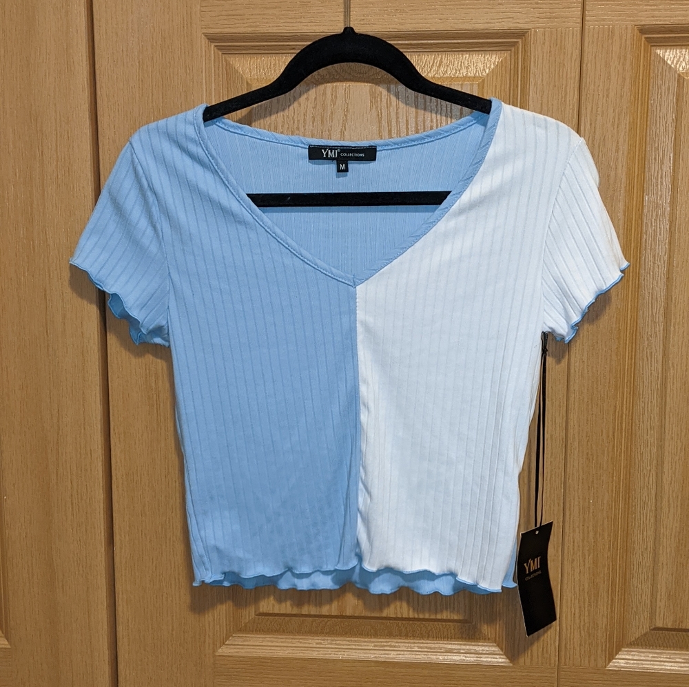 Split dye crop top